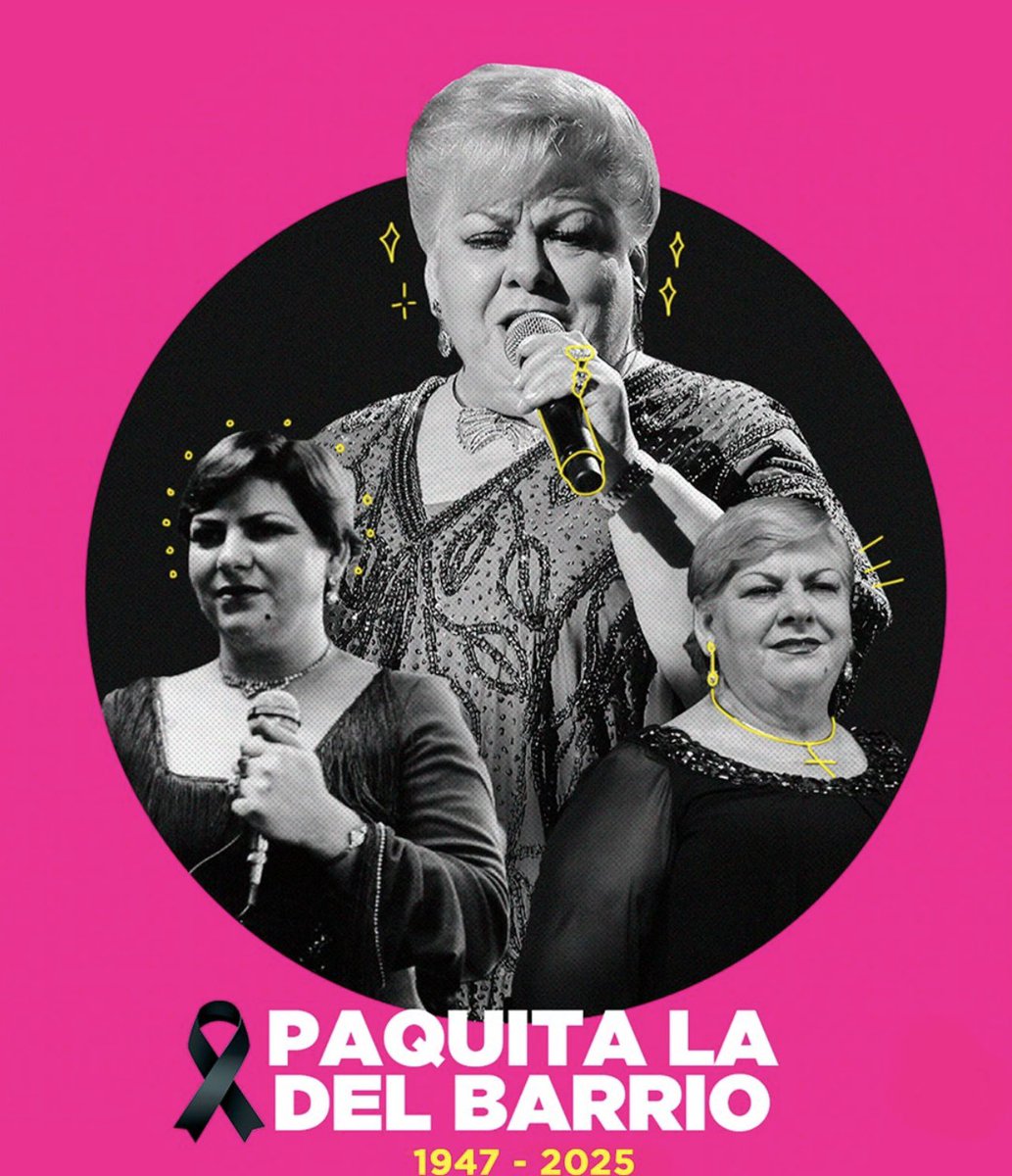 Sad to be reaching the age where our beloved Reynas my cousins and I grew up with while spending time with our moms, abuelitas &amp; tias are passing away.

QEPD Paquita la del Barrio 🕊️ 💖