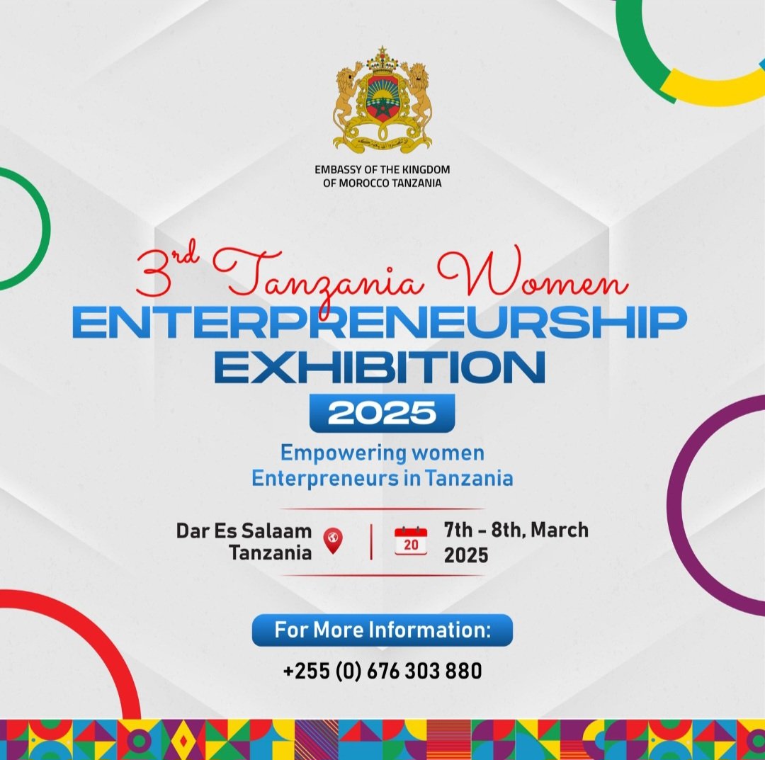 The Embassy of Kingdom of Morocco is Inviting all women entreprenuers to the 3rd Tanzanian Women Entrepreneurship Exhibition which will be held on 7th &amp; 8th March in Dar es Salaam from 9am to 5pm to celebrate WOMENS DAY

APPLY NOW👇🏾
forms.gle/WNPoJ6x9q5sTv4…