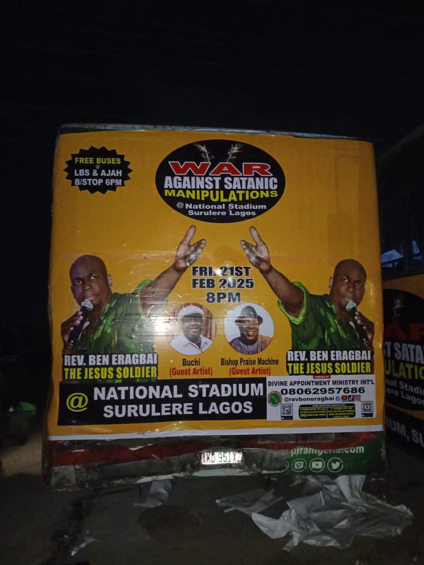 You will LAUGH AGAIN! Join us in A Night of War Against Satanic Manipulations @ National Stadium Surulere Lagos.  Friday 21st February 2025. 8pm.