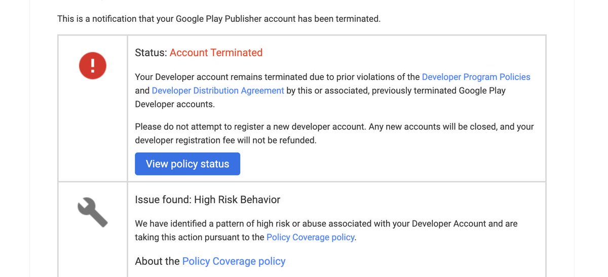 hellosagarCode's tweet image. Account Terminated -&amp;gt; Reinstantiated -&amp;gt; Terminated Again!

Google Play console account was first terminated on Dec 20th&apos;24. After that, I appealed, and it was reinstated. Since then, the app has gained over 3,000 downloads and 50 ratings.

Yesterday, I submitted an app to test…
