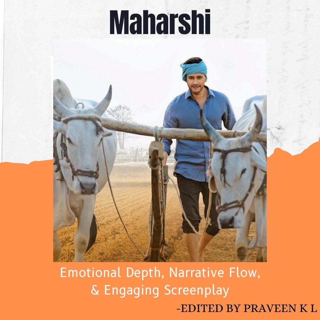 🌾 Maharshi – A Journey of Success &amp; Social Change 🎬✨

A film that beautifully blends ambition, friendship, and responsibility, Maharshi is a cinematic masterpiece that resonates with every heart. From high-stakes corporate drama to rural empowerment, every frame was crafted to