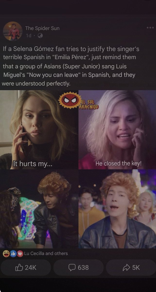 suju what are u doing there 😭 now the comments of their 'ahora te puedes marchar' mv are filled with praises, comparing it with selena gomez lmaooo