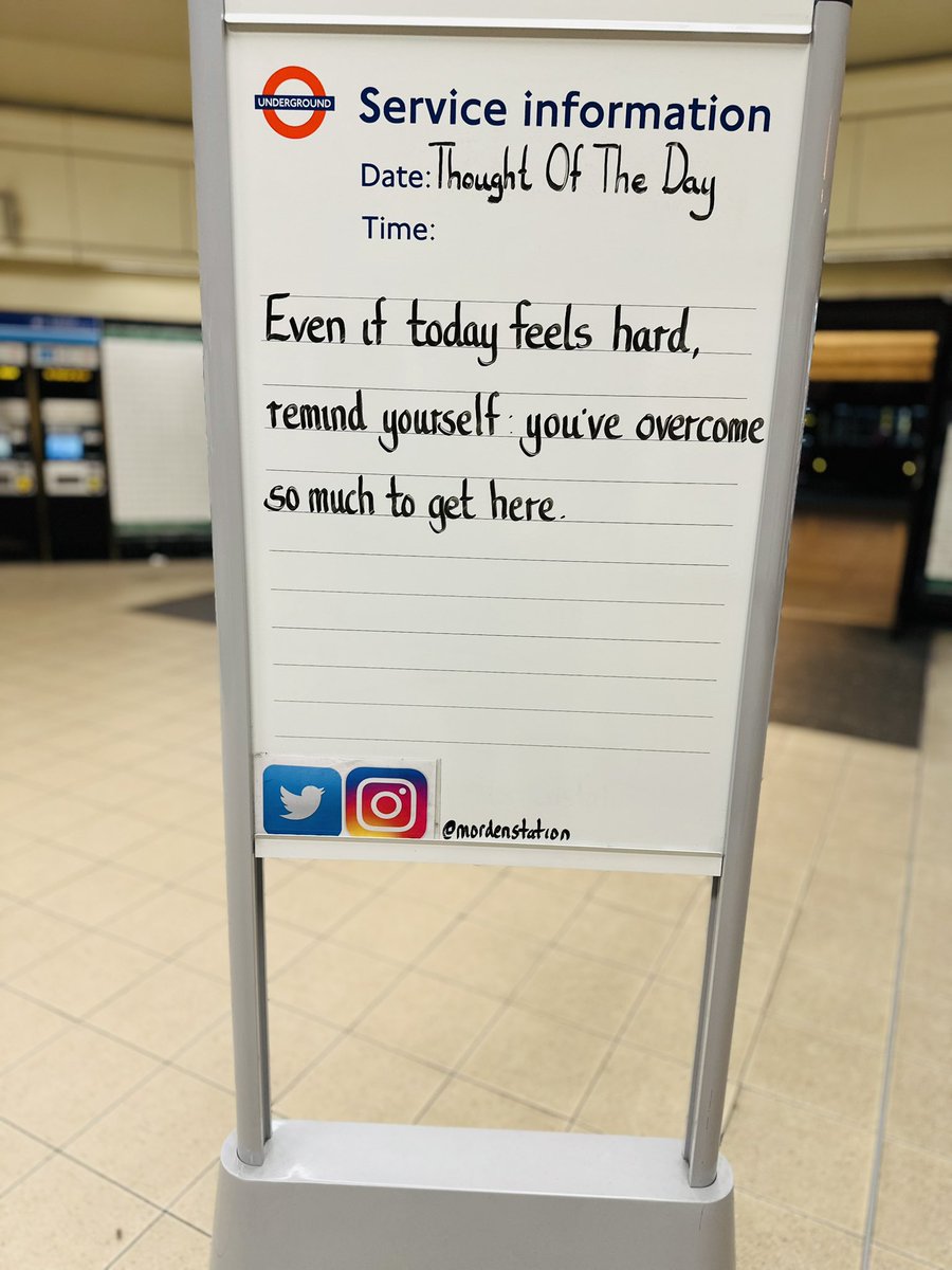 Tuesday 18th February 2025 Thought Of The Day From Morden Underground Station