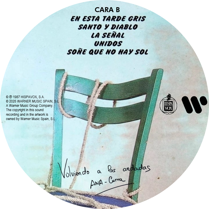 AlbertoFangoria's tweet photo. #AnaCurra @AnaCurraOficial
VOLVIENDO A LAS ANDADAS
LP vinilo color azul
Diseño y fotografías: Alberto García Alix
Escaneado, digitalización, restauración y resideño: AlbertoFangoria
℗ 1987 Warner Music Spain, S.L.
© 2025 Warner Music Spain, S.L. https://t.co/cmmnwbnU8v