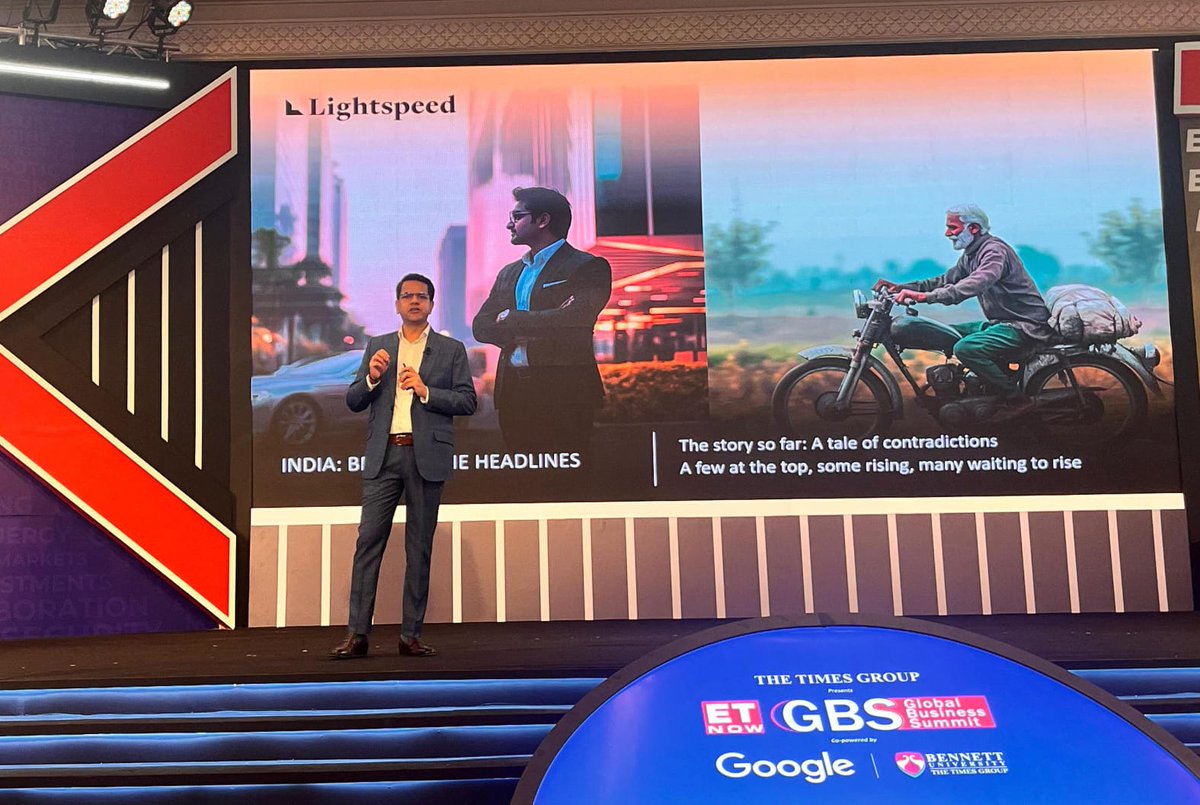 Lightspeed India (@lightspeedindia) on Twitter photo At the ET NOW Global Business Summit 2025, <a href="/rahultaneja/">Rahul Taneja</a> said that building for Bharat isn’t just inclusive, but also profitable. He highlighted how solving for the next half a billion Indians is key to driving the next phase of country's growth.
Key takeaways:
📈Untapped At the ET NOW Global Business Summit 2025, <a href="/rahultaneja/">Rahul Taneja</a> said that building for Bharat isn’t just inclusive, but also profitable. He highlighted how solving for the next half a billion Indians is key to driving the next phase of country's growth.
Key takeaways:
📈Untapped