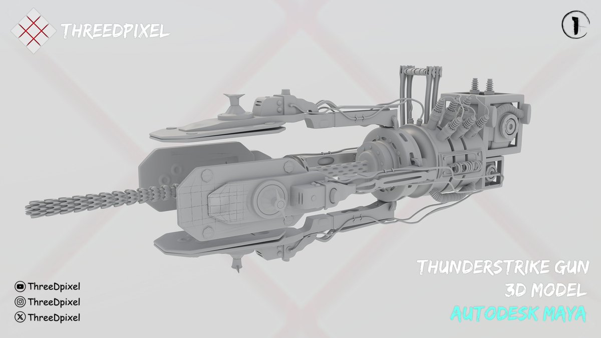 threedpixel's tweet photo. My 3D Model of the Thunderstrike Gun in Autodesk Maya!
Work in progress
#3dmodeling #autodeskmaya #lightningGun #3ddesign #digitalArt #creativeMind
#modelingMagic #techArt #3dart #Innovations https://t.co/5LPJttj2qn