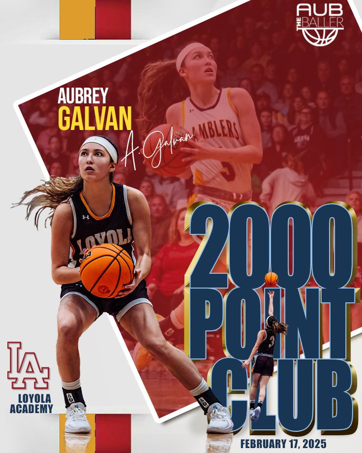 Aubrey Galvan (@aubtheballer1) on Twitter photo Today I scored 2000 points in my high school career!!! Thank you to my Coaches, teammates, family, friends and everyone who has supported me!!!
<a href="/LAGoRamblers/">Loyola Academy Athletics</a> <a href="/VandyWBB/">Vanderbilt WBB</a> <a href="/FullPackageGrls/">Full Package Athletics 3SSB Girls</a> <a href="/BxlentSports/">BXLENT Management & Marketing</a> Today I scored 2000 points in my high school career!!! Thank you to my Coaches, teammates, family, friends and everyone who has supported me!!!
<a href="/LAGoRamblers/">Loyola Academy Athletics</a> <a href="/VandyWBB/">Vanderbilt WBB</a> <a href="/FullPackageGrls/">Full Package Athletics 3SSB Girls</a> <a href="/BxlentSports/">BXLENT Management & Marketing</a>