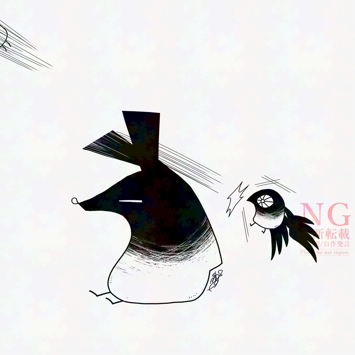 「」|彼岸烏月𓃦いつも眠い𓃫のイラスト