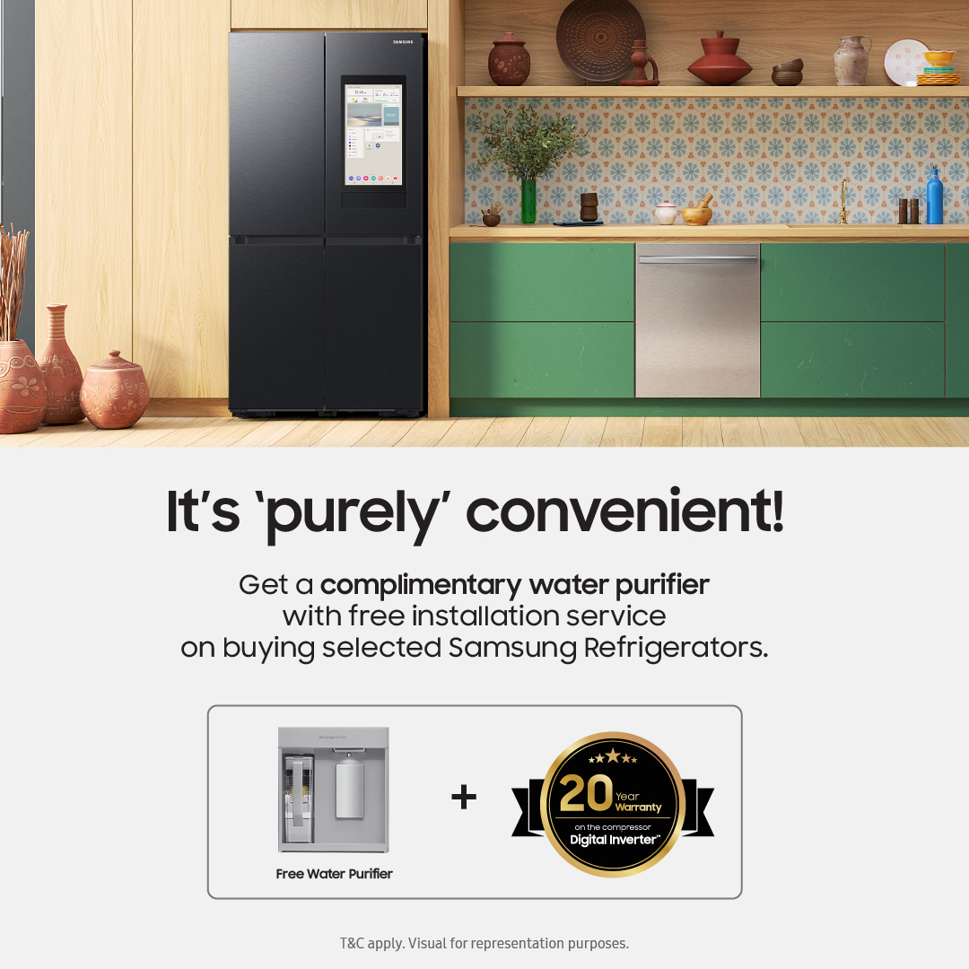 SamsungGulf's tweet image. Upgrade your kitchen with a Samsung Refrigerator and enjoy a complimentary water purifier with free installation service! 💧✨ Keep your food fresh and your water pure. ❄️  

Learn more: smsng.co/6016IaEim

#SamsungRefrigerator #Samsung