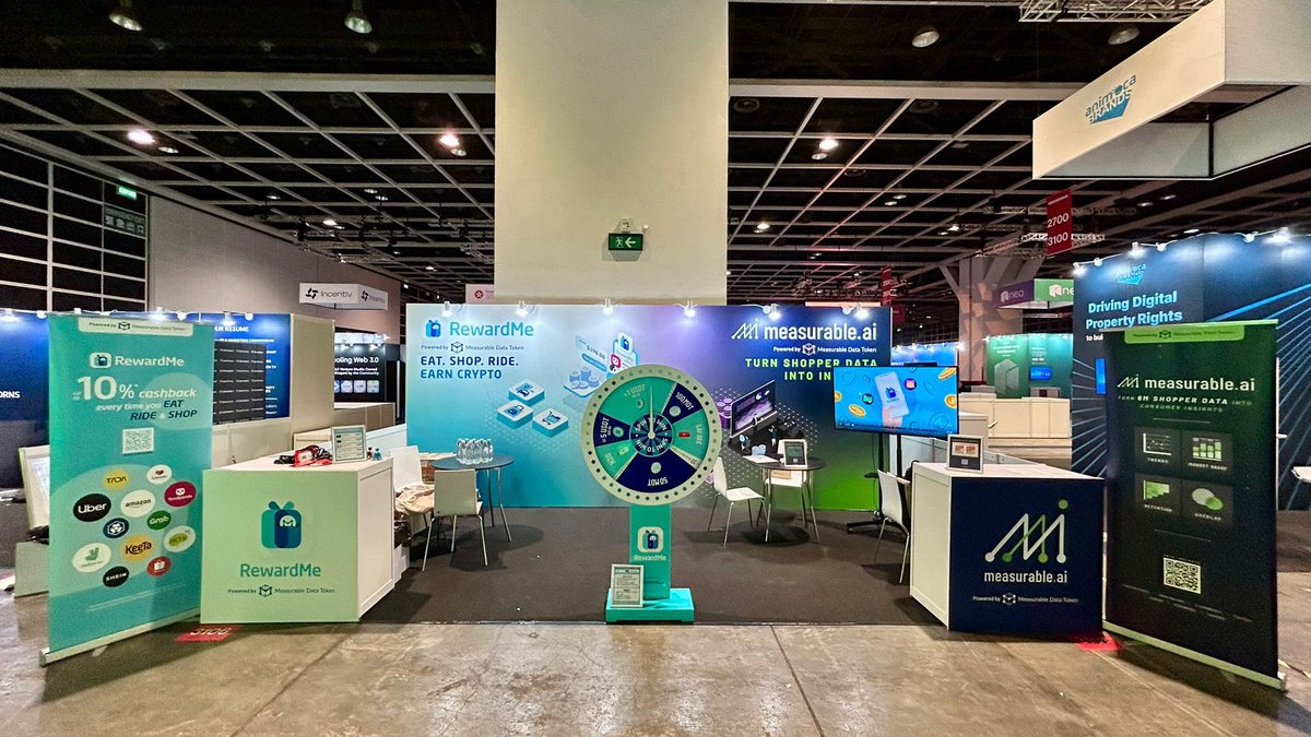 Measurable Data Token $MDT (@measurabledata) on Twitter photo Meet $MDT team in person at <a href="/TheRewardMe/">RewardMe</a> x <a href="/MeasurableAI/">Measurable AI</a> booth #3106 #3107 at <a href="/consensus_hk/">Consensus Hong Kong</a> Feb 19-20, 2025. Unlock limited edition RewardMe Consensus co-branded membership, win $10,000 in reward vouchers at the exhibition. (TPCL License: 59657) consensus-hongkong2025.coindesk.com/sponsors/ Meet $MDT team in person at <a href="/TheRewardMe/">RewardMe</a> x <a href="/MeasurableAI/">Measurable AI</a> booth #3106 #3107 at <a href="/consensus_hk/">Consensus Hong Kong</a> Feb 19-20, 2025. Unlock limited edition RewardMe Consensus co-branded membership, win $10,000 in reward vouchers at the exhibition. (TPCL License: 59657) consensus-hongkong2025.coindesk.com/sponsors/