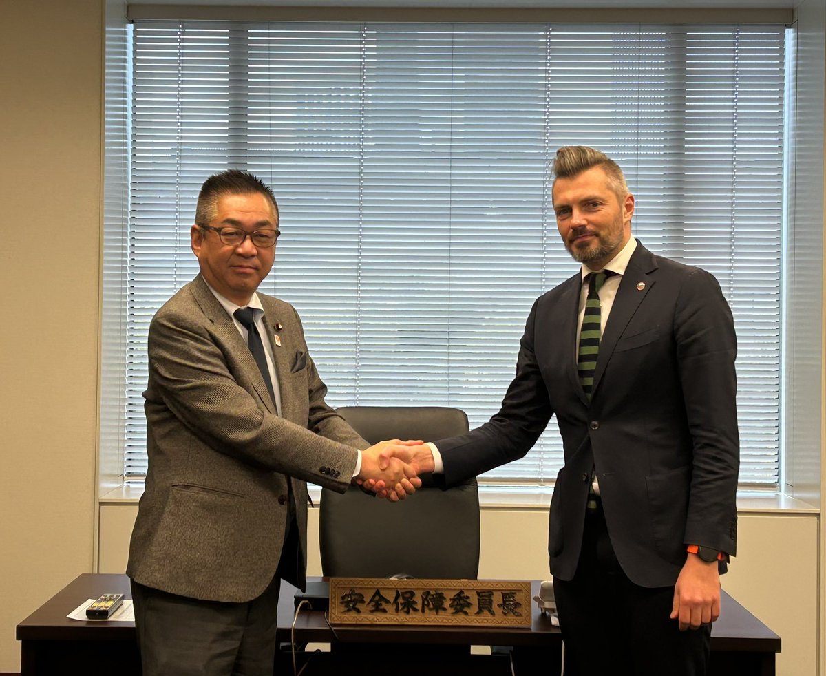 Discussion on Ukraine 🇺🇦, Taiwan 🇹🇼 and US 🇺🇸 role with Takashi Endo, Chair of the Committee on National Security of the House of Representatives, Japan 
🇱🇹🤝🇯🇵