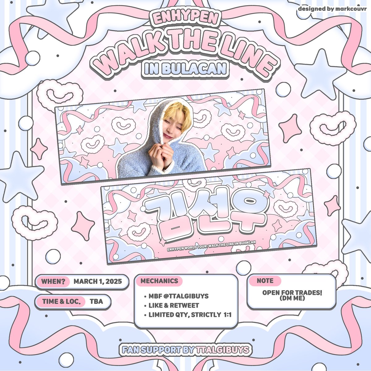 ˚₊·— ͟͞͞♡ 𝘴𝘶𝘯𝘰𝘰 𝘩𝘢𝘯𝘥 𝘣𝘢𝘯𝘯𝘦𝘳 .ᐟ
               𝘧𝘢𝘯 𝘴𝘶𝘱𝘱𝘰𝘳𝘵 𝘣𝘺: @ttalgibuys

       ☆ mbf + like + rt 
      🗓 03.01.25 | ph sports stadium

#WALKTHELINE_IN_BULACAN #SUNOO #ENHYPEN
