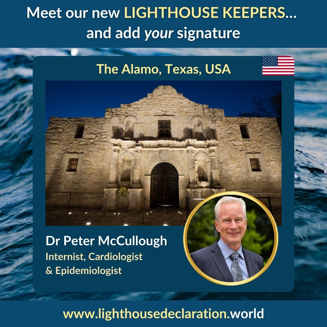 🚨The RESISTANCE has its ALAMO ⚔
Dr Peter McCullough took on the entire medical establishment—fighting for early treatment, exposing the risks of mRNA vaccines, and refusing to be silenced. His COURAGE has saved lives. His DEFIANCE has changed history.  JOIN US

📢 SHARE -