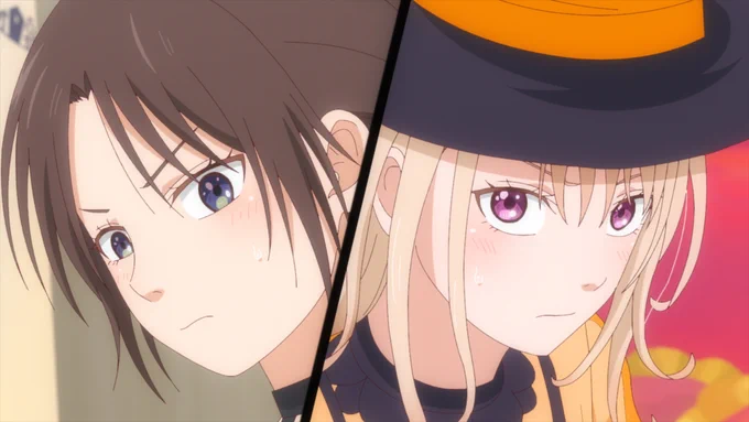 。*⑅あらすじ&先行カット解禁⑅*。第8話『アイツとハロウィン』メダカの好みのコスプレ衣装を購入し、ハロウィンパーティーに向け準備万端のモナパーティー中、メダカとツーショットを撮ろうと試みるが…!?黒岩メダカに私の可愛いが通じない#メダかわ 