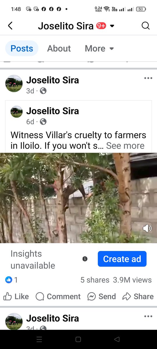 IfiaaAnd's tweet photo. Video from my FB account garnered 3.9 M views in just  few days. The original post is in my account on FB. It created quite a controversy and ire of the public against Villar's Inhumane treatment of farmers in Iloilo.  Nereo Lojan's version culled fr mine https://t.co/Mi7N7rQl1U https://t.co/5s0lWmp2Ji