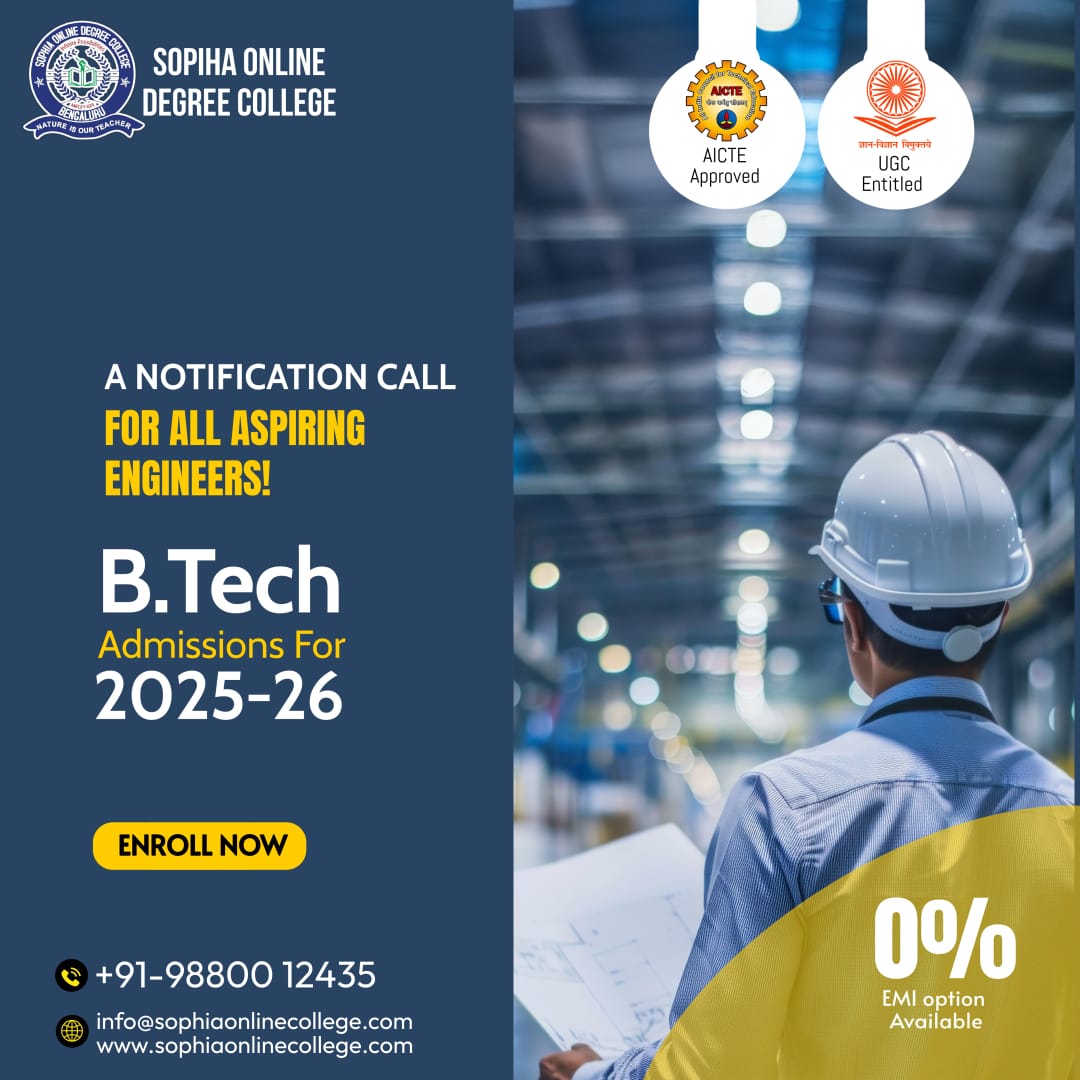 SophiaonlineDeg's tweet image. Calling Future Engineers! 

🎓 B.Tech Admissions Open 2025-26!
✅ AICTE &amp;amp; UGC Approved
✅ Study from Anywhere
✅ 0% EMI Financing

🌐 sophiaonlinecollege.com

#BTechAdmissions #EngineeringDegree #StudyOnline #FutureEngineers #BTech2025