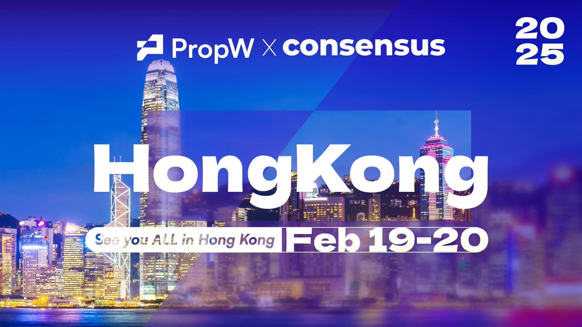 PropWGlobal's tweet photo. 🔥 #PropW is ready to meet everyone at #ConsensusHK2025 @consensus2025 @consensus_hk !

🎁✨Come to our booth from 19th-20th

💥 Join us for an unforgettable experience filled with thrilling surprises and amazing gifts! 🎁✨🎉

🎯Join us:
1️⃣ Follow @PropWGlobal 
3️⃣ RT + Tag 3 friends + CoinW

⏰ Ends Feb 20! 💰 10 USDT Coupon for 20 winners!