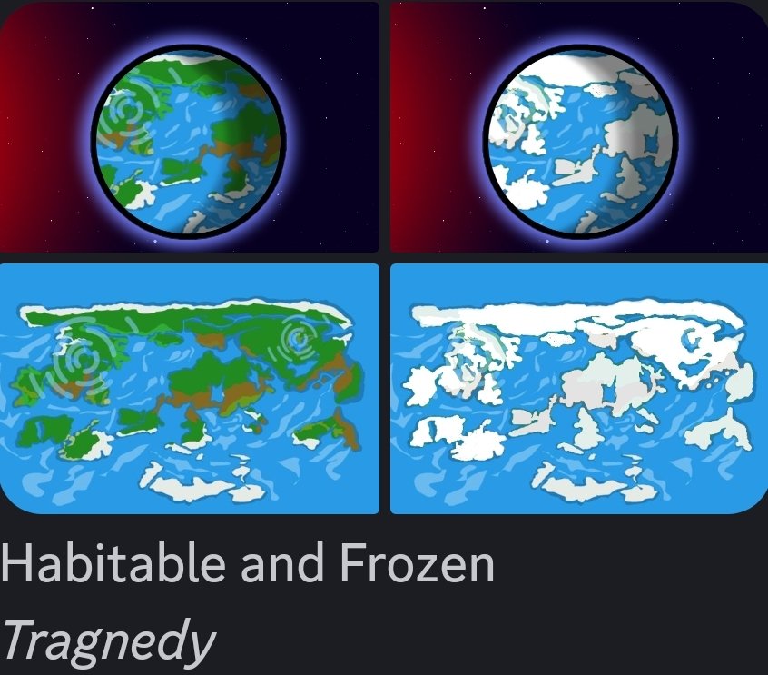 matarin007's tweet photo. I made a frozen map of Tragnedy #solarball https://t.co/8GuJ23mERb