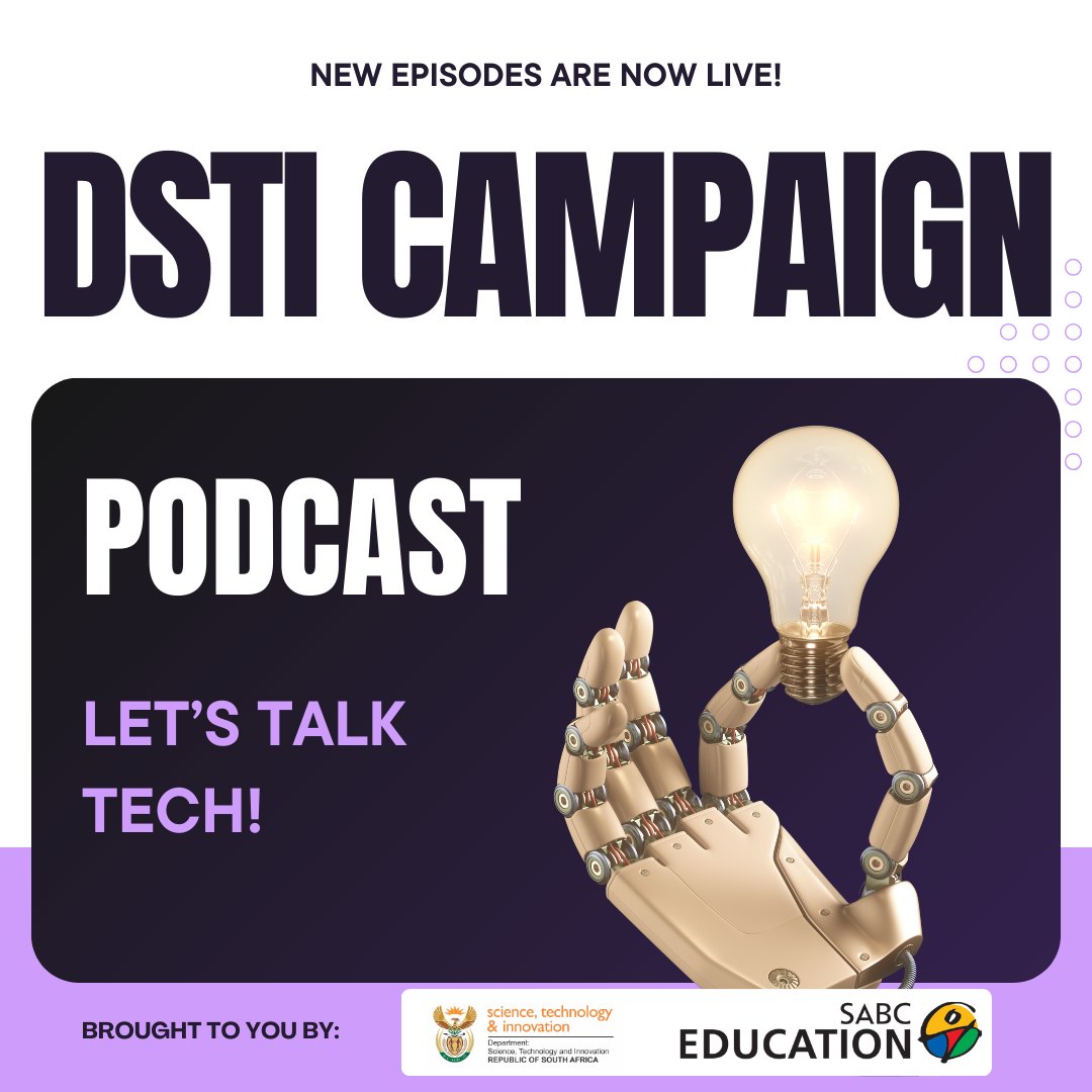 Ready to dive into the fascinating world of science, technology, and STEM? 🎙️✨ 

The latest dsti podcast episodes are out now!  🚀🔬

🔗 Listen here: sabc-plus.com/carousel-radio…

Don't miss out! Share and stay curious! 🔭📚

 #DSTI #SABCEducation