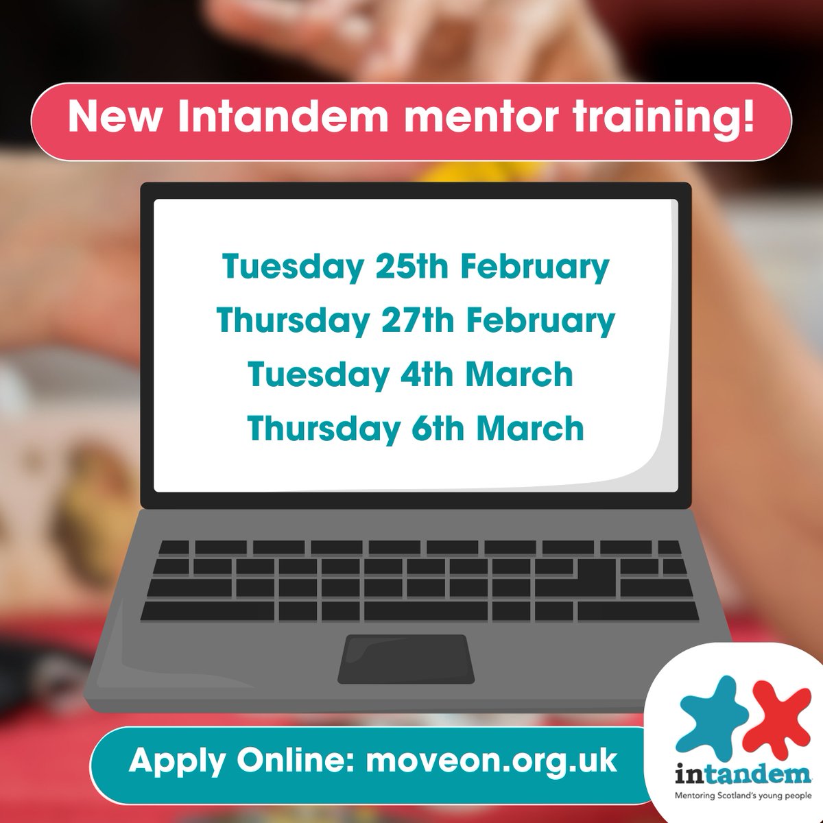 Looking for a rewarding way to support young people? 💜

Our intandem mentoring service is recruiting new volunteer mentors!

If you’re a good listener, open-minded, and ready to make a real difference, sign up now: moveon.org.uk/mentor-a-young…