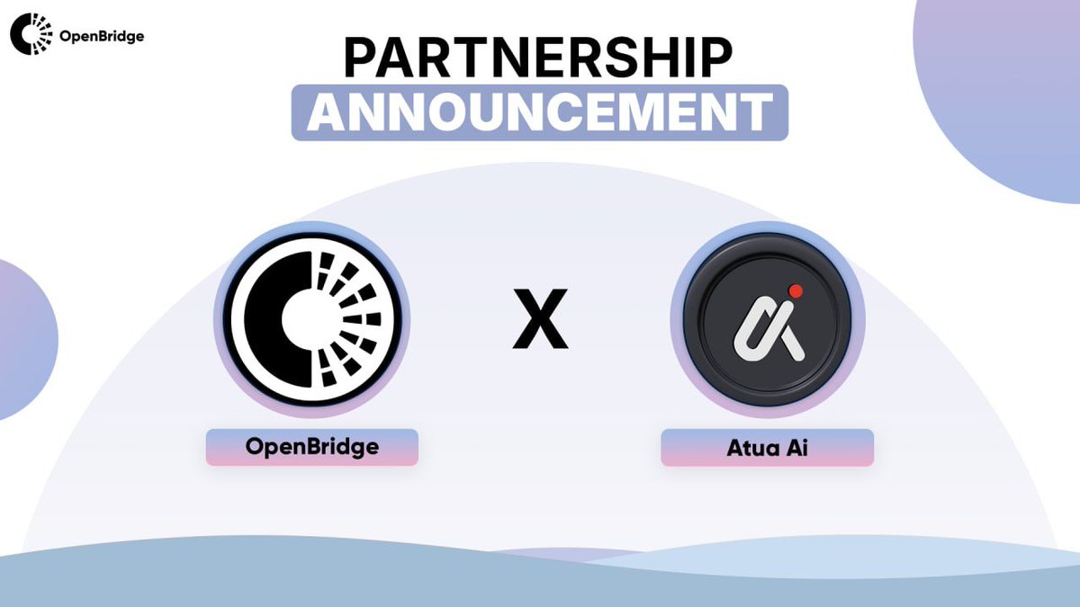OpenBridgeAI's tweet photo. 🎉 Exciting Partnership Alert.
🤖 OpenBridge AI – The Future of Cross-Chain Multi-AI-Agent Communication.
🧠 Atua AI – your go-to platform for AI-powered productivity and creativity in the #Web3 space!
👉: https://t.co/699ao0x1U7 | https://t.co/EVpcHiPgov https://t.co/FdEm9MZBKZ