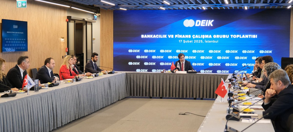 Dış Ekonomik İlişkiler Kurulu - DEİK (@deikiletisim) on Twitter photo Bankacılık ve Finans Çalışma Grubumuz, <a href="/alcakar/">Alpaslan ÇAKAR</a> başkanlığında toplantı gerçekleştirdi.
Toplantıda, #TasarrufFinansmanı üzerinde yaşanılan sorunlar ile çözüm önerileri ve bankacılık finans sektörünün #TicariDiplomasi faaliyetlerimize katkısına ilişkin iş birliği fırsatları ele Bankacılık ve Finans Çalışma Grubumuz, <a href="/alcakar/">Alpaslan ÇAKAR</a> başkanlığında toplantı gerçekleştirdi.
Toplantıda, #TasarrufFinansmanı üzerinde yaşanılan sorunlar ile çözüm önerileri ve bankacılık finans sektörünün #TicariDiplomasi faaliyetlerimize katkısına ilişkin iş birliği fırsatları ele