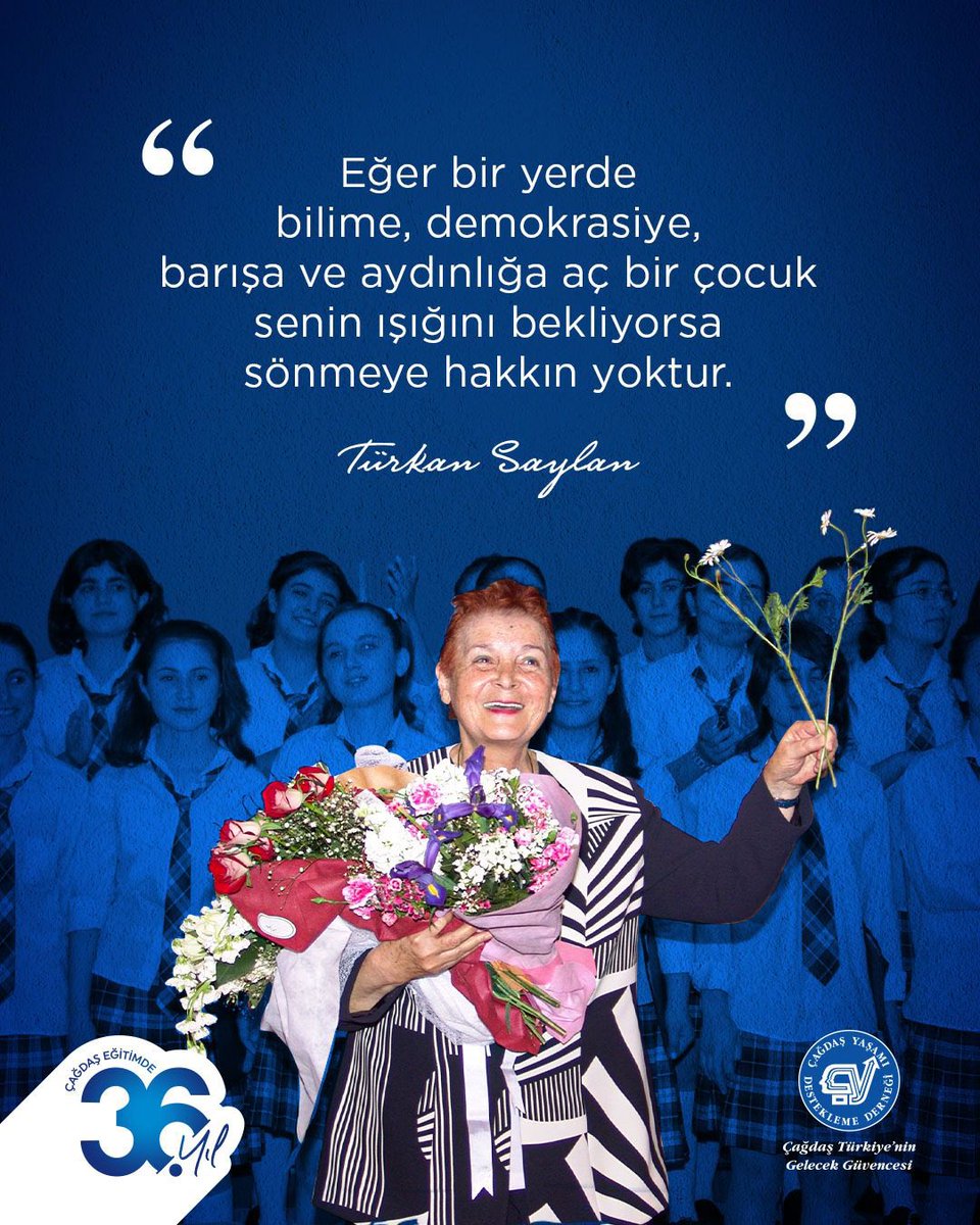 Kuruluşundan beri Atatürk ilke ve devrimleri ile kazanılan hakların korunması; laik, bilimsel, karma ve kamusal eğitim yolu ile çağdaş toplum hedefine ulaşmak için çalışan Çağdaş Yaşamı Destekleme Derneği, 36. yaşına hazırlanıyor.

36 yıllık yolculuğumuzda, her zaman ve her