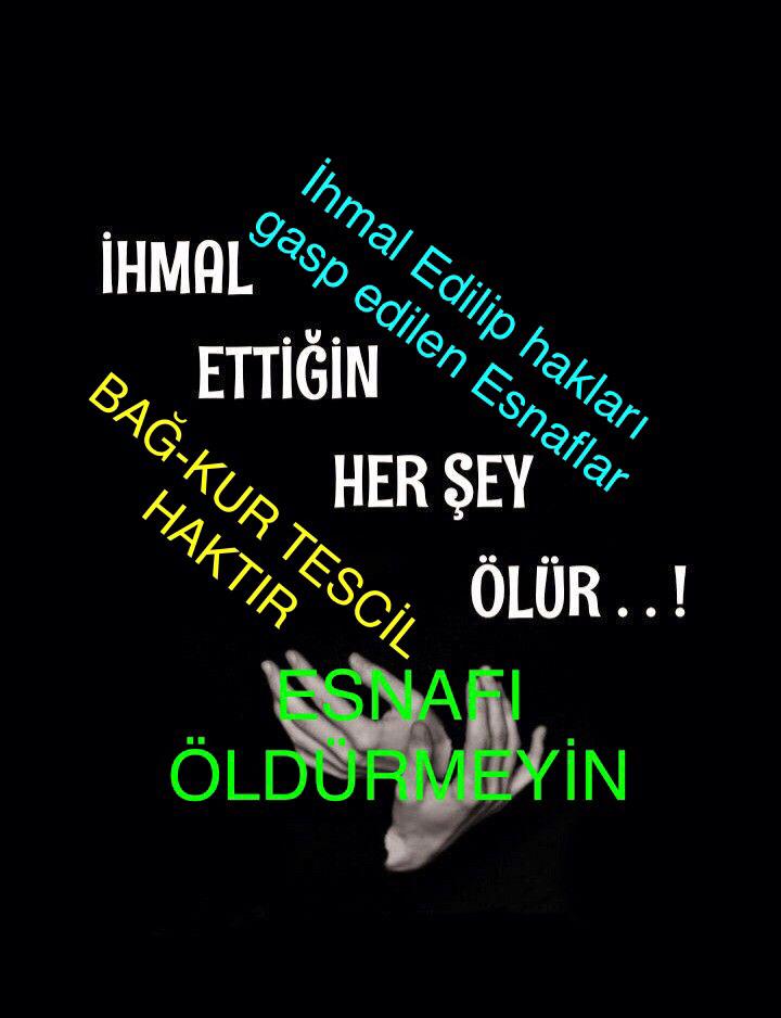 <a href="/eczserkansari/">Serkan Sarı 🇹🇷</a> <a href="/herkesicinCHP/">CHP 🇹🇷</a> #Esnaf 'ın Uğradığı Haksızlık; Kanunsuzluk Değil ise, Nedir?
#TicSicilKaydimiz Var #OdaKaydımız Var
#VergiLevhamiz Var
#Yetmez mi?
Durdurun Artık Bu Haksızlığı!
#TESCİL İçin; Bir de söz Verildi. Yine Yapmadınız.
#BağkurTESCİLMağdurları 
<a href="/Akparti/">AK Parti</a> 
<a href="/herkesicinCHP/">CHP 🇹🇷</a> 
<a href="/MHP_Bilgi/">MHP</a>