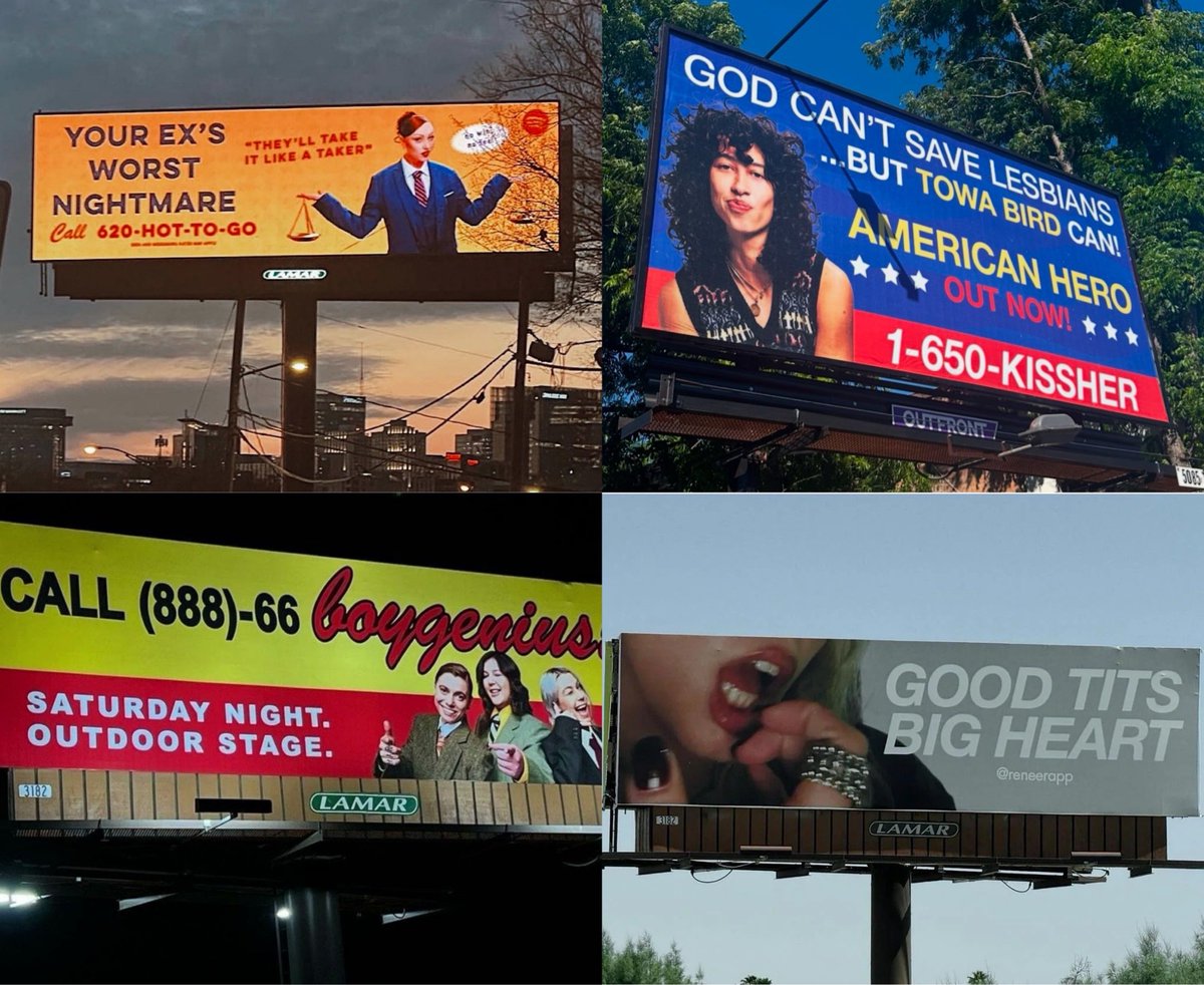 lesbians and their billboards 🩷⋆˙⟡