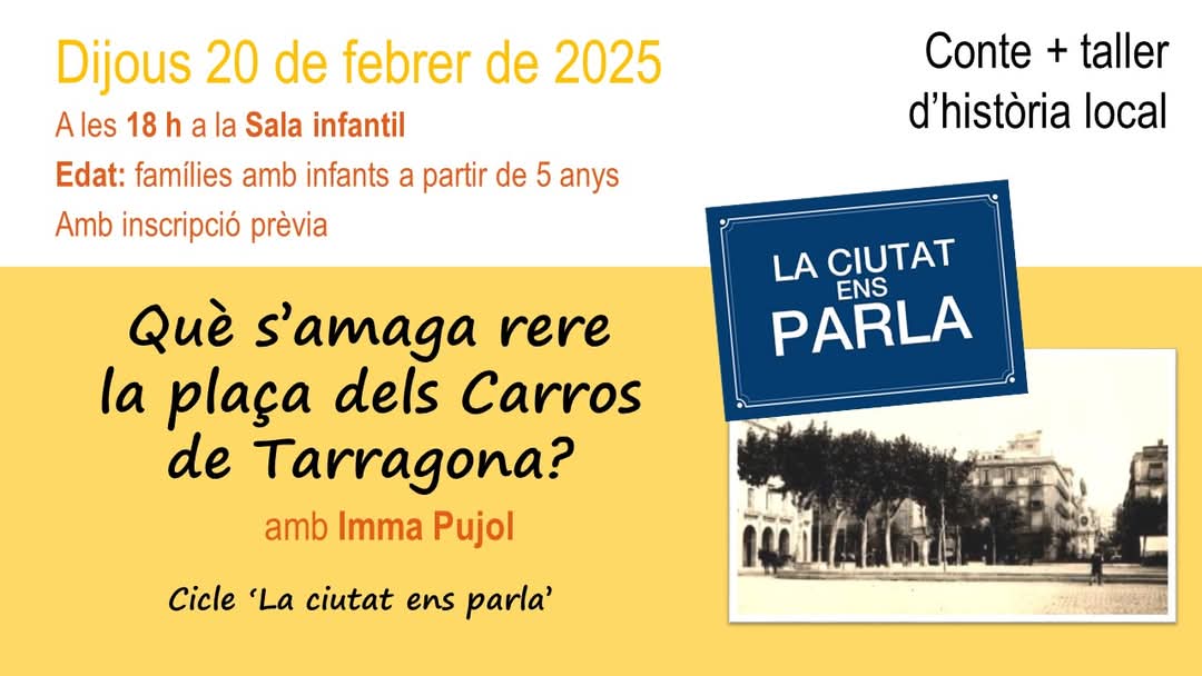 🤩 #Tarragona és una ciutat apassionant, carregada d'històries que s'amaguen per #carrers i #places que ens expliquen el seu passat llunyà, o més proper: voleu descobrir-lo? 

🤔  Què s'amaga rere la Plaça dels #Carros? 

🏃‍♀️🏃‍♂️  Inscripcions obertes👉tuit.cat/z7no2