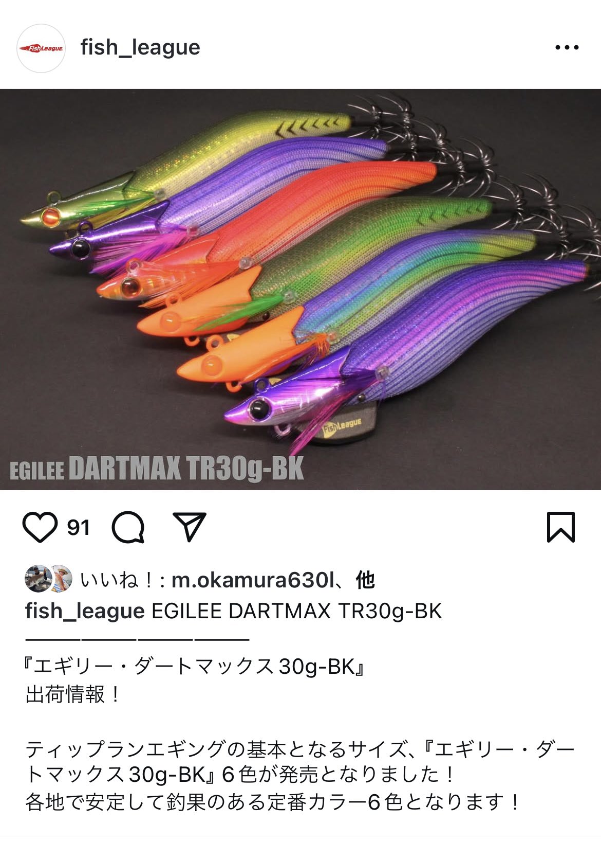 ダートマックスTR30g エギリー ダートマックスTR30g/40g-BK