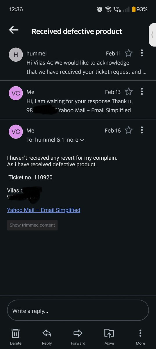 vilas_ac's tweet photo. @Hummel chip quality products  @HummelIndia no response by customer care after sending a defective product.@hummel1923  @hummelFrance @hummel @hummelspain https://t.co/3DsQB7rUNa
