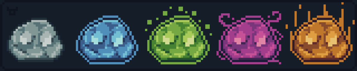 SquichyBird's tweet photo. Day 76 | A #set of indicators of #LootRarity ✨ for @Pixel_Dailies 
#pixelart    #ドット絵    #pixel_dailies https://t.co/1Z7Jy4rDn3