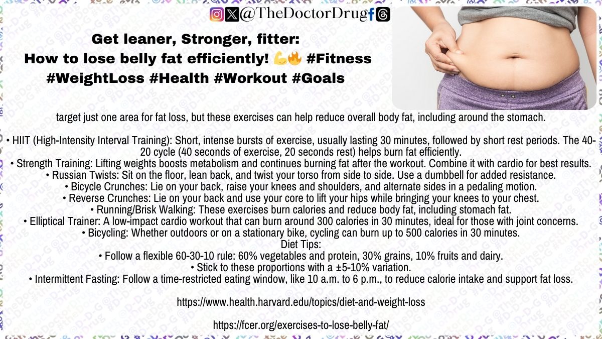 TheDoctorDrug's tweet photo. Get leaner, Stronger, fitter:
How to lose belly fat efficiently! ๐ช๐ฅ #Fitness #WeightLoss #Health #Workout #Goals
#WeightLossJourney
#BellyFatBeGone
#GetFitStayFit
#BodyTransformation
#FatBurn
#AbsInProgress
#HealthyLifestyle
#FitnessMotivation
#SummerBody
#LoseTheBelly
#fitfam https://t.co/7GNQnmLKMc
