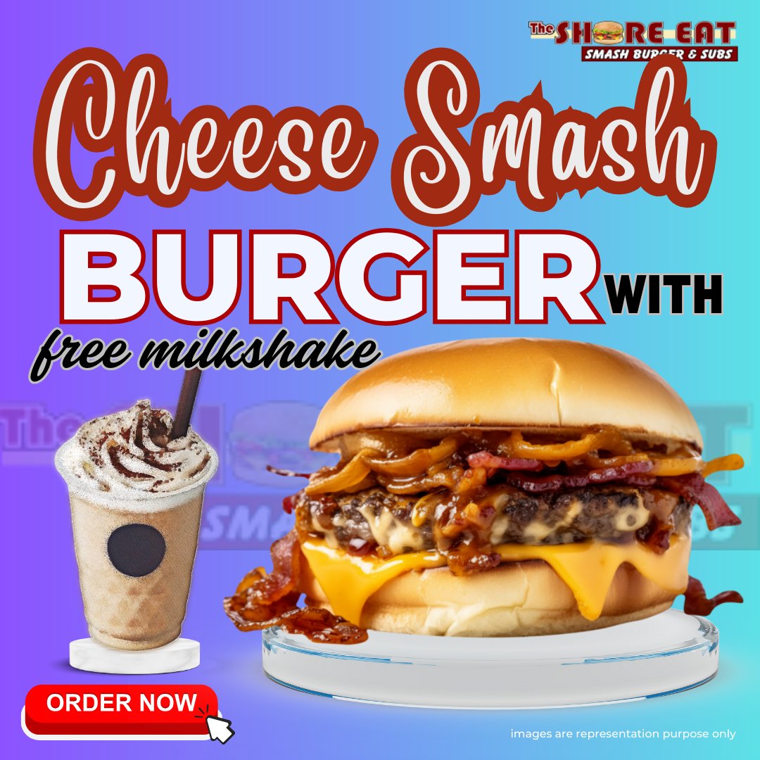 theshore_eat's tweet photo. π₯πCheese Smash Burger + FREE Milkshake!π₯€π€©
Satisfy your cravings with our juicy Cheese Smash Burger and enjoy a FREE milkshake on the side!β¨
Don't miss outβorder now!
#CheeseSmashBurger #FreeMilkshake #BurgerLovers #ShoreEat
πππππ¬π’ππ: https://t.co/3vHOrcdP3M https://t.co/WIsjKCkGAd