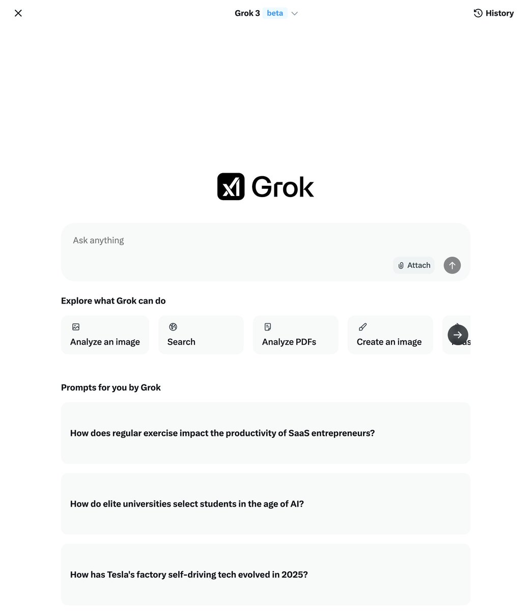 bytebot's tweet image. I just realised that grok dot com and grok dot x dot com have different user interfaces. Premium 𝕏 subscribers can use both (weirdly, history is not shared), so that&apos;s a win.

Also, you might want to Personalize Grok using 𝕏 data in Settings to make it even more relevant!