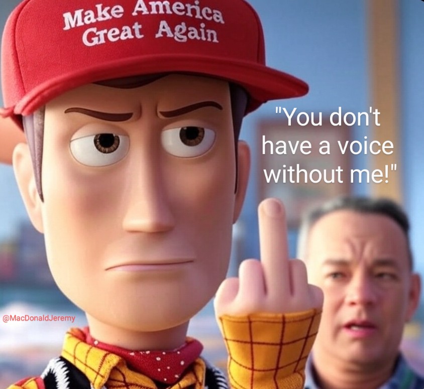 He's with us, Tom Hanks, get over it!