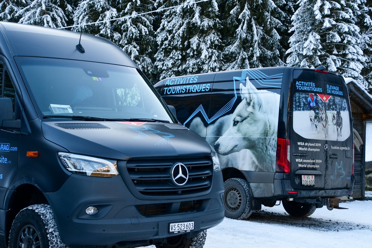 composite_ch's tweet photo. 🚀 NOUVEAU PROJET : Alpes'Huskies 🐺🏔️

Habillage complet : bus, remorque, panneaux &amp; textiles brodés pour une visibilité maximale en compétition.
🎨 Design dynamique | 🖨️ Impression HD | 🔧 Pose soignée

📸 Découvrez le résultat ici 👉 https://t.co/RnvMpJKYfI https://t.co/1BWR0myc3l