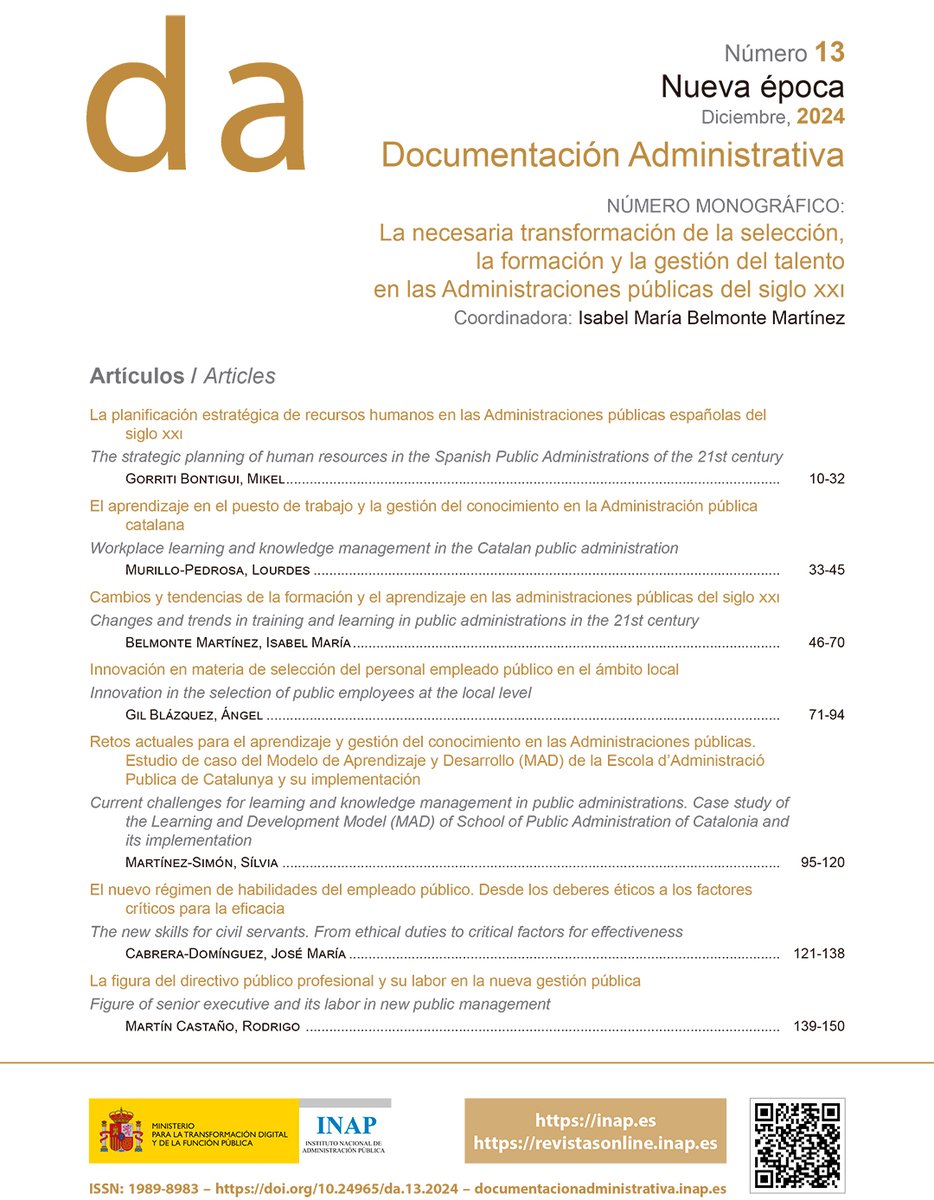 🔝 El Model d’aprenentatge i coneixement  de l’#eapccat i la #GestióDelConeixement a l’Administració pública catalana, eixos clau de dos articles a la <a href="/RevDAdm/">Revista Documentación Admva.</a> d'<a href="/INAP_ES/">Instituto Nacional de Admón. Pública</a> de la mà de <a href="/SILVIA_MSIM/">Sílvia Martínez Simón</a> i <a href="/lourdesmurillop/">Lourdes Murillo-Pedrosa</a> de l'#eapccat

👀 gen.cat/4khR2vB

#MADeapc