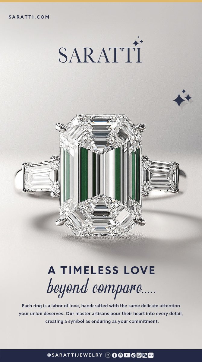 SarattiJewelry's tweet photo. Some love stories deserve to shine forever. 💍✨
A ring that embodies devotion, precision, and timeless beauty—because true love is meant to last.
💎 Start your forever at https://t.co/I88LPMVNnO
#JustWish ✨ https://t.co/M3x5UGirMH