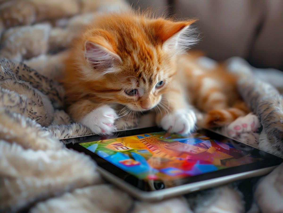odyssey61734339's tweet image. デジタルの世界に冒険する好奇心旺盛な猫！🌟🐾  A curious cat exploring the digital world! 🌟🐾 #catventures #techkitty