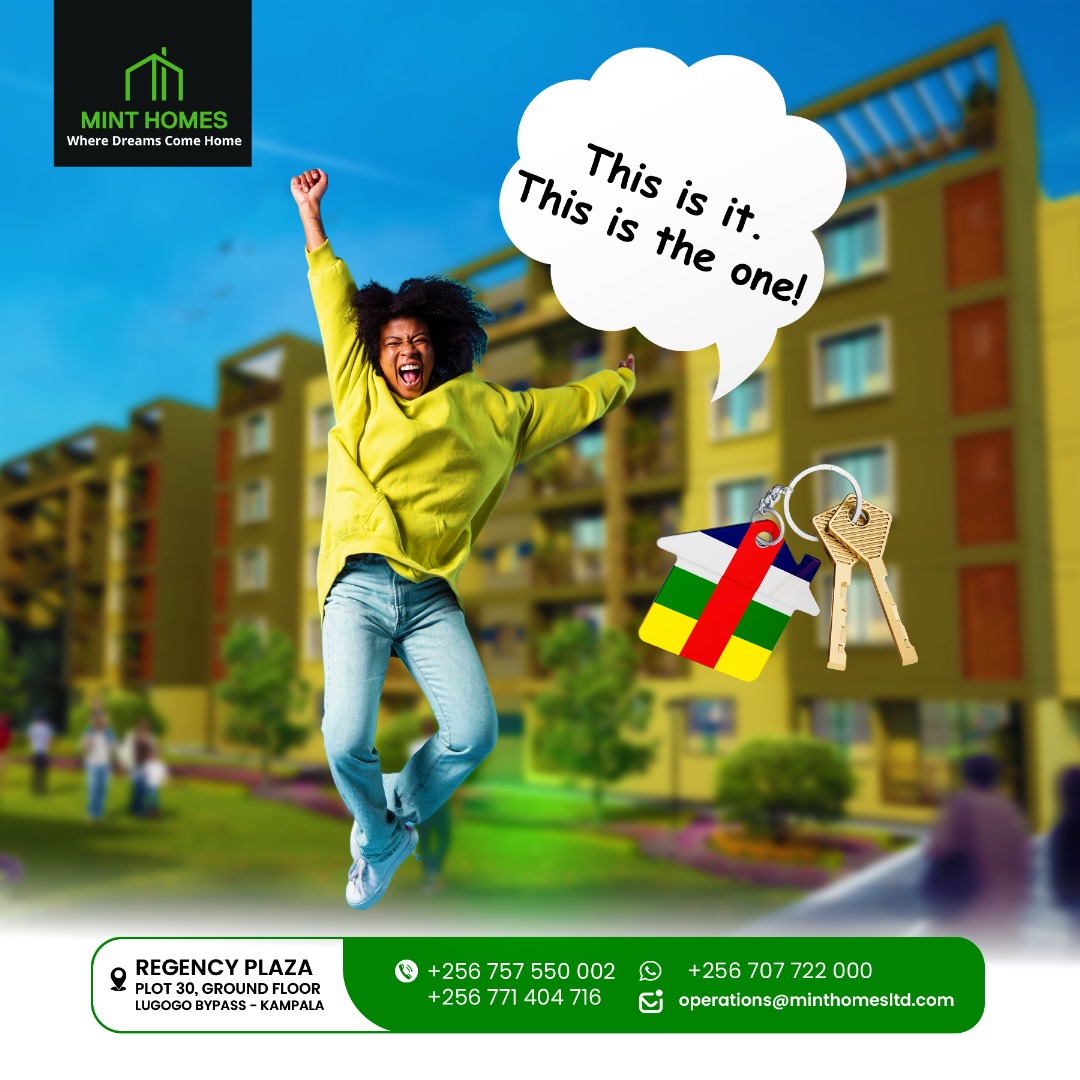 MintHomesLtd's tweet photo. ๐ก When You Find the Perfect Home at Mint Homesโฆ ๐ก
๐คฉ That moment when you just knowโฆ
โจ โThis is it. This is the one!โ โจ
Find your dream home today! ๐ฟ๐
#MintHomes #DreamHome #HomeSweetHome #PerfectHome #RealEstate
๐ Call us now: +256 757 550 002 | +256 707 722 000 https://t.co/41QTypqjQI