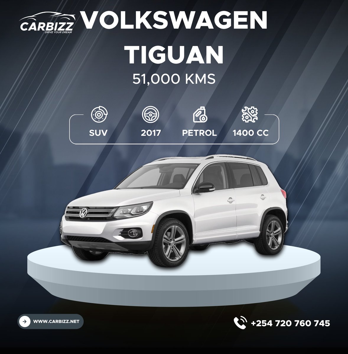 Experience the perfect blend of performance, comfort, and versatility with the Volkswagen Tiguan. This 2017 model comes with only 51,000 kms, offering a smooth and reliable drive. Priced at 3,900,000 KSh, it's an excellent choice for those looking for a stylish and capable SUV.
