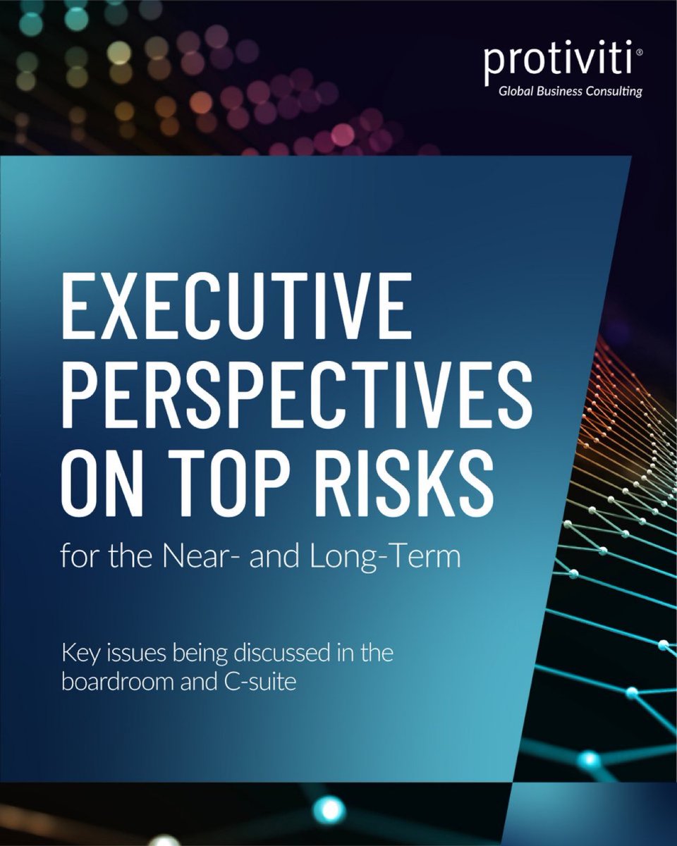 shathamaskiry's tweet image. Are you equipped to face today’s global business and market challenges? With Protiviti’s 2025 Top Risks Report, you will:  

➡️ Anticipate threats 
➡️ Build resilience 
➡️ Grow strategically  

Learn more: ow.ly/aiTQ50V1oub

#Protiviti #TopRisks2025 #TopRisks