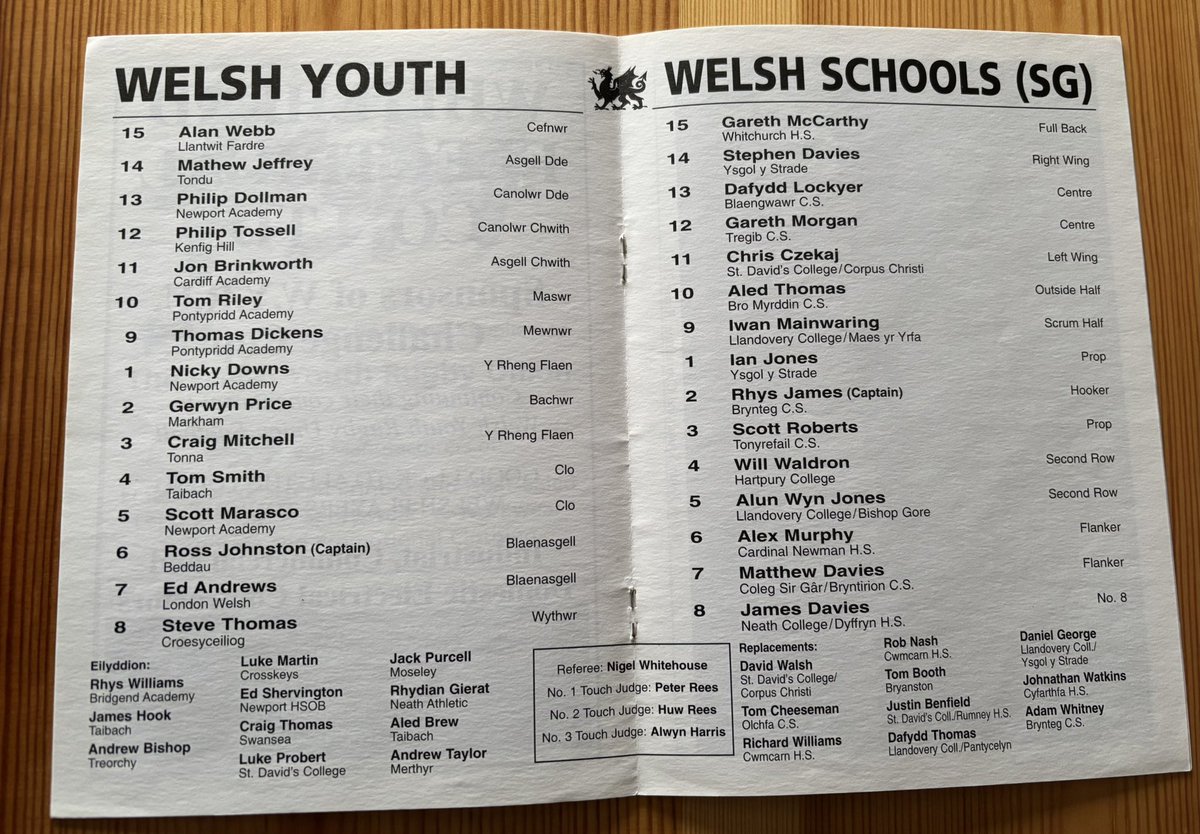 Rugby Memorabilia Society (@rugbymsociety) on Twitter photo Welsh Youth v Welsh Schools 2003
Match played at The Gnoll <a href="/neathrfc/">Neath RFC</a>
<a href="/Gezzyprice/">Gerwyn Price</a> <a href="/WelshRugbyUnion/">Welsh Rugby Union 🏴</a> <a href="/AllWalesSport/">All Wales Sport</a> <a href="/LlandoveryColPE/">LlandoveryCollege PE</a> <a href="/Markhamrfc1/">Markham Rfc</a> Welsh Youth v Welsh Schools 2003
Match played at The Gnoll <a href="/neathrfc/">Neath RFC</a>
<a href="/Gezzyprice/">Gerwyn Price</a> <a href="/WelshRugbyUnion/">Welsh Rugby Union 🏴</a> <a href="/AllWalesSport/">All Wales Sport</a> <a href="/LlandoveryColPE/">LlandoveryCollege PE</a> <a href="/Markhamrfc1/">Markham Rfc</a>