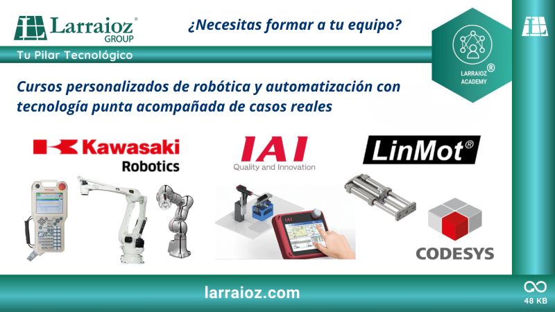 LarraiozE's tweet image. ¿Necesitas formar a tu equipo? 🚀 Cursos personalizados de robótica y automatización con tecnología punta acompañada de casos reales 👍 + Info lnkd.in/dngThvr 🤝

#Formación #FormaciónAutomatización #FormaciónRobótica #CursoRobótica #LarraiozAcademy hashtag#LarraiozGroup