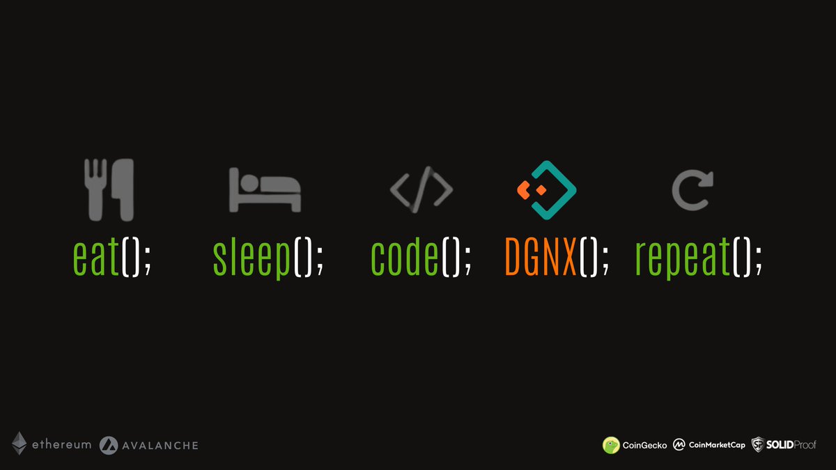 JUST THIS!!! Nothing less, nothing more. #dgnx #avax #eth #crypto #code