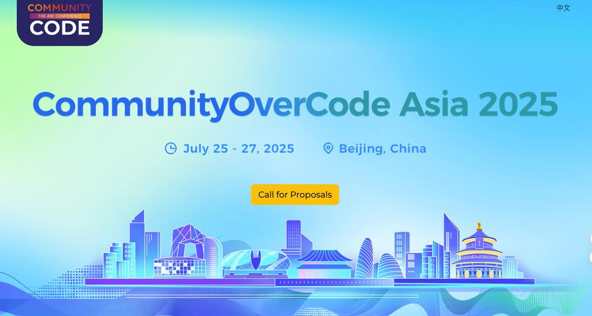 willemjiang's tweet image. 🚨 #CommunityOverCodeAsia 2025: Call for Proposals is OPEN! Submit your ideas by April 21, 2025. asia.communityovercode.org Don’t wait—get your proposals in early! 🚀 @TheASF @ApacheCon