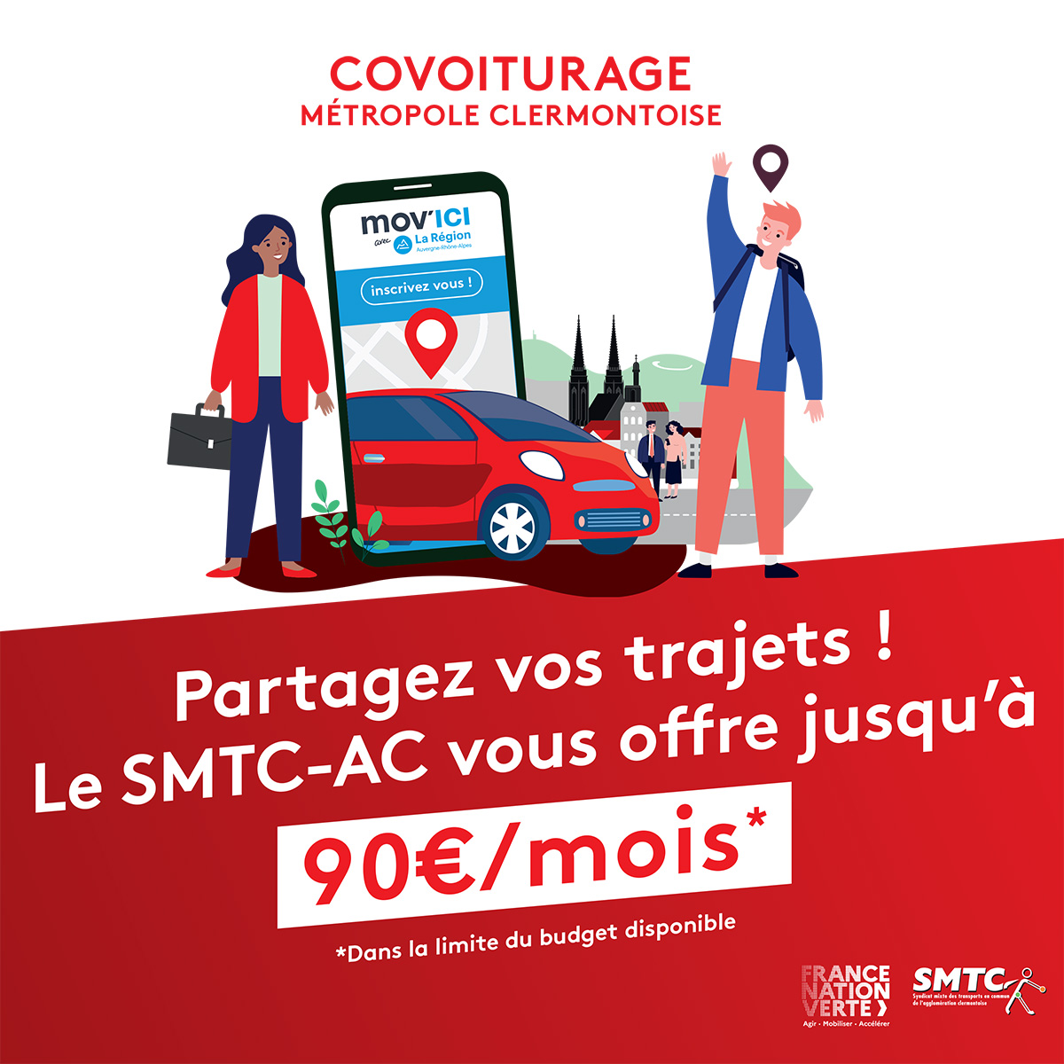 ⁉️Près de 70 % des déplacements domicile-travail sont réalisés par des conducteurs seuls dans leur voiture ‼️

📣 Et si vous deveniez covoitureur ?
Le SMTC-AC vous accompagne financièrement !

#mobilité #covoiturage
👉smtc-clermont-agglo.fr/covoiturage/