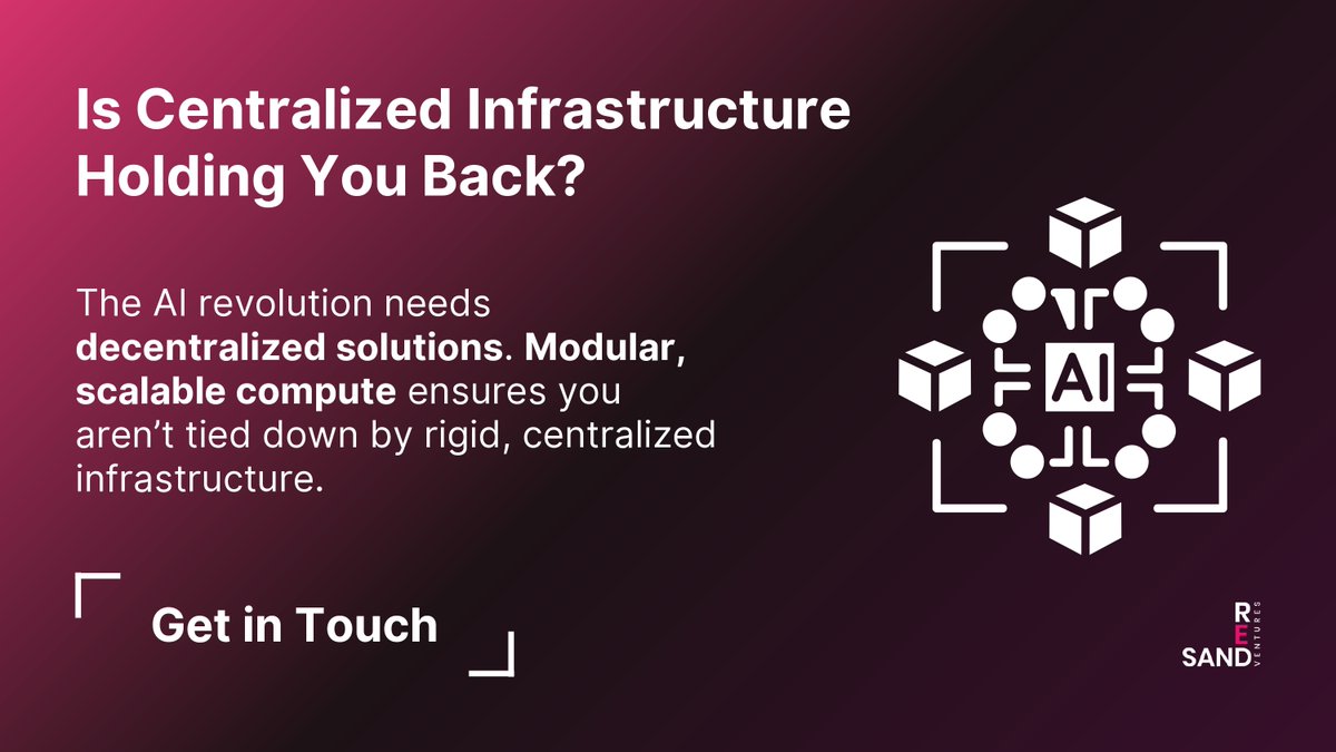 The AI revolution needs decentralized solutions. Modular compute ensures you aren’t tied down by rigid, centralized infrastructure.

✅ Deploy anywhere
✅ Scale on demand
✅ Enhance resilience

The future of AI is decentralized - don’t get left behind.

Contact our team for more: